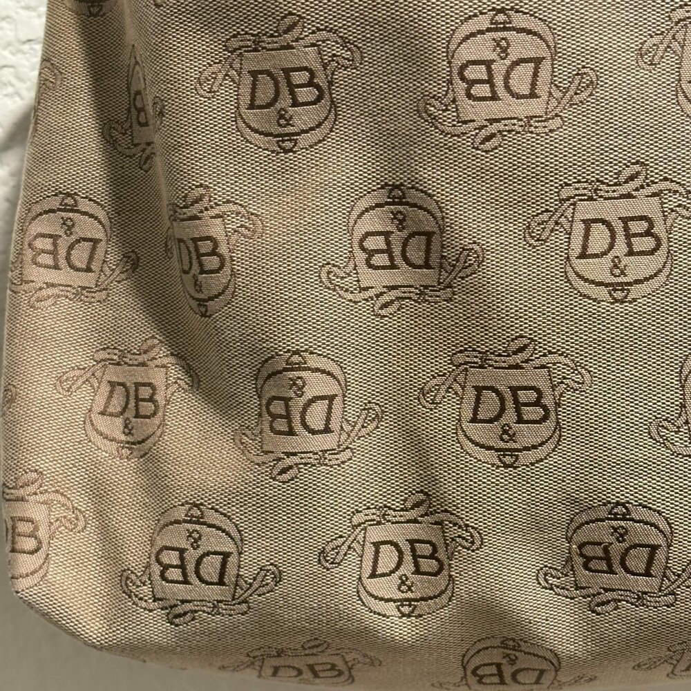 Dooney and Bourke - Vintage Canvas Signature Monogram Hobo Bag - Picture 3 of 12